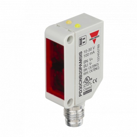 PD30CNB20PAM5IS CARLO GAVAZZI Selected parameters SYSTEM Diffuse reflective BGS HOUSING rectangular SENSING ..