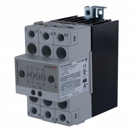 RGC3A22A20KKE CARLO GAVAZZI Selected parameters SYSTEM DIN-rail Mount CURRENT RATING CATEGORY 11 25 AAC RATE..