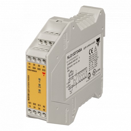 NLG13D724SA CARLO GAVAZZI 3 NO Andere Größe 22 mm Stellschraube CONNECTIONS 24VDC OUTPUT AUX DIN-Schiene. 1 ..