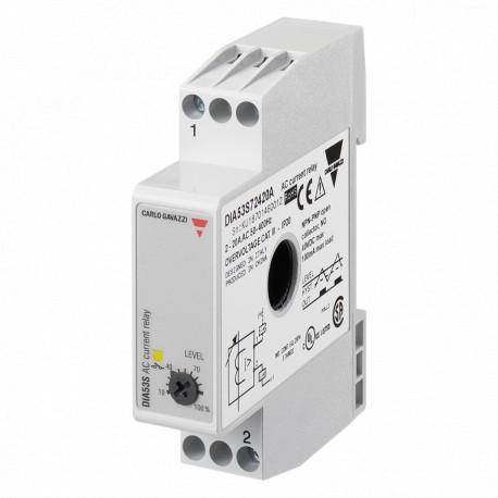 DIA53S72420A CARLO GAVAZZI Parâmetros selecionados sinal de saída NPN / PNP SETPOINT 1 Apresentado variável ..