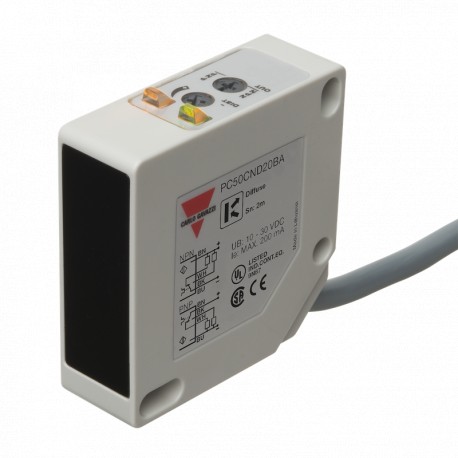 PC50CND20BA CARLO GAVAZZI parâmetros reflexo direto selecionado caixa de SCOPE rectangular 1 ... 5 m CONEXÃO..