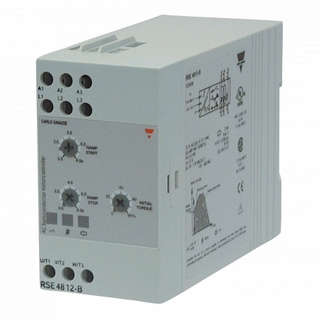 RSE2212-B CARLO GAVAZZI Parâmetros do SISTEMA Acionador de partida Macio da CARGA de Fase 3 LARGURA da caixa..