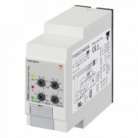 PWB02CM4810A CARLO GAVAZZI Relé trifásico de control de potencia activa, Montaje base undecal, Alimentación ..