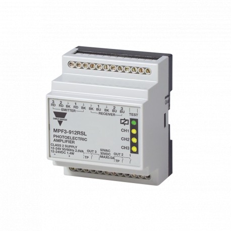 MPF3-912RSL CARLO GAVAZZI parâmetros amplificador selecionados para o sistema de fotocélulas SCOPE 6 ... 20 ..