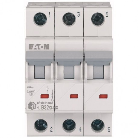HN-B32/3 194884 EATON ELECTRIC Миниатюрный автоматический выключатель (MCB), 32 А, 3p, характеристика: B