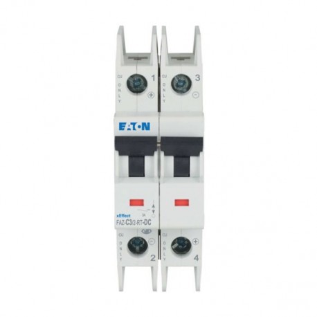 FAZ-C3/2-RT-DC 305892 Y7-305892 EATON ELECTRIC Interruttore automatico internazionale FAZ, 3A, 2P, curva C, ..