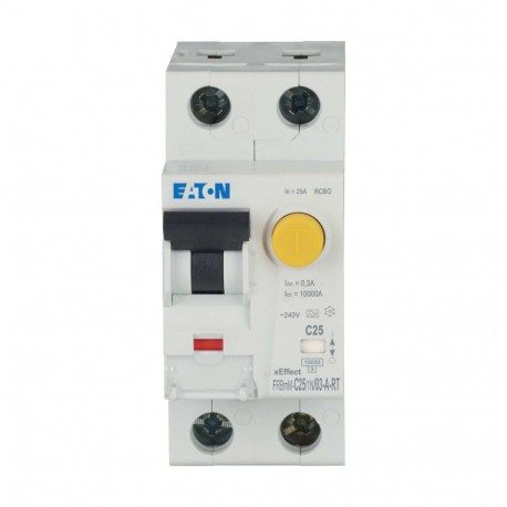 FRBMM-C25/1N/03-A-RT 305188 Y7-305188 EATON ELECTRIC FRBMM Int. combinato, 25A, 300mA, curva C, 1P+N, termin..