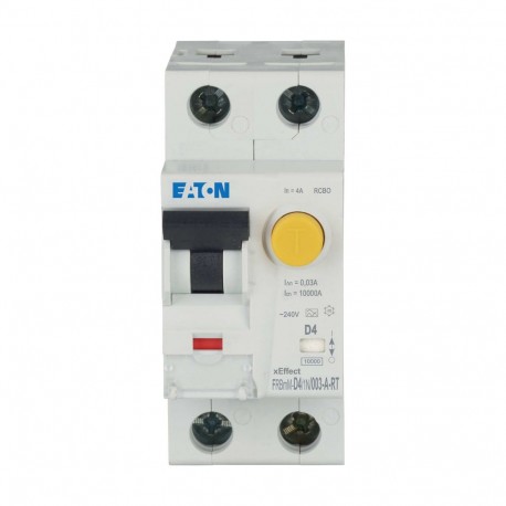 FRBMM-D4/1N/003-A-RT 305143 Y7-305143 EATON ELECTRIC FRBMM Int. combinato, 4A, 30mA, curva D, 1P+N, terminal..