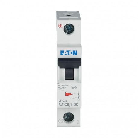 FAZ-C8/1-DC 305865 Y7-305865 EATON ELECTRIC Interruttore automatico FAZ, 8A, 1P, curva a C, per DC