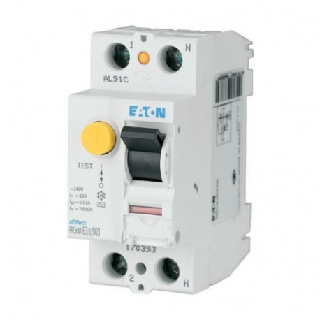 FRCMM-40/2/01-S 170316 EATON ELECTRIC Disjuntor de corrente residual (RCCB), 40A, 2p, 100mA, tipo S