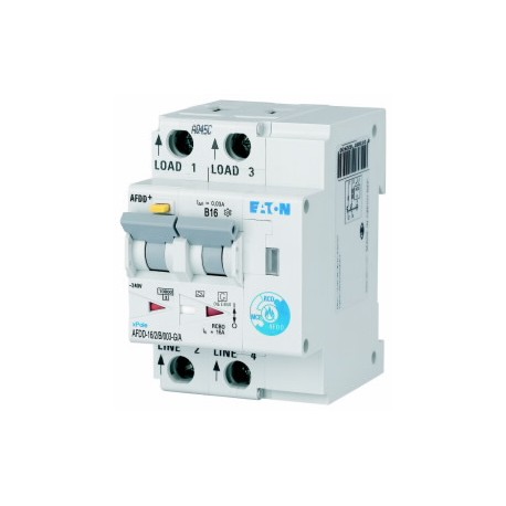 AFDD-16/2/B/003-G/A MB-300168 EATON ELECTRIC Interrupteur de protection contre l’incendie, 2p, B, 16 A, 30 m..