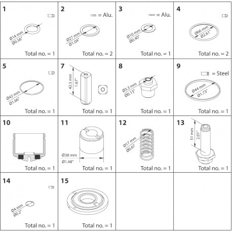 032F2341 DANFOSS REFRIGERATION Komplettes Test-Kit, verwendet für Produkt: EVRA 32 EVRS 32