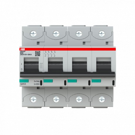 2CCG001223R0001 ABB Int. S804P-B80 4p 80A B 50kA