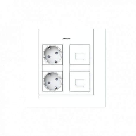 2CLA112010T1001 T1120.1 BL NIESSEN Kit caja de 2 columnas completa empotrar
