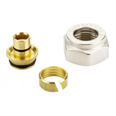 013G4156 DANFOSS HEATING Фитинг для трубы PEX 16x2 мм, никеля, G3/4