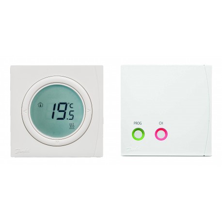 087N6474 DANFOSS HEATING RET2001RF + RX1-S Digi Stat RF + Rcv