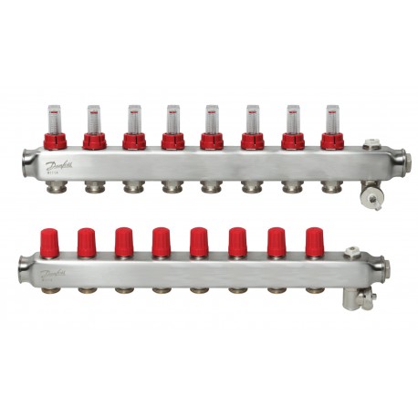 088U0758 DANFOSS HEATING Conjunto coletor SSM-8F com medidores de vazão