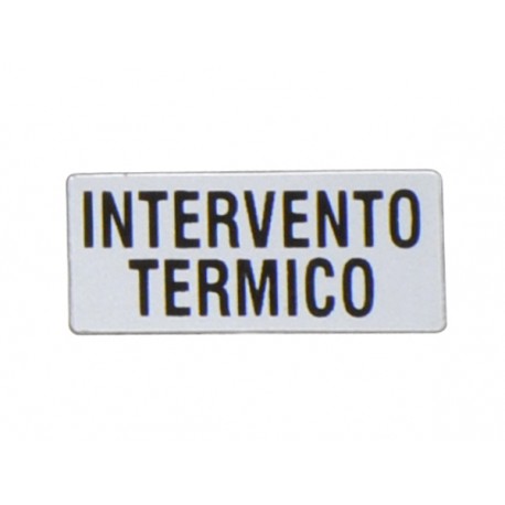 LPXAI233 LOVATO Etichette generiche incise... INTERVENTO TERMICO