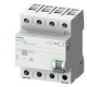 5SV3344-6KK60 SIEMENS interruptor diferencial, 4 polos, tipo A, In: 40 A, 30 mA, 6 mA DC, Un AC: 400 V, movi..