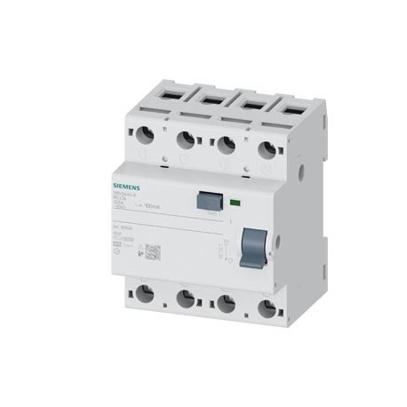 5SV3445-6 SIEMENS interruttore differenziale, a 4 poli, tipo A, in: 125 A, 100 mA, AC: 400 V