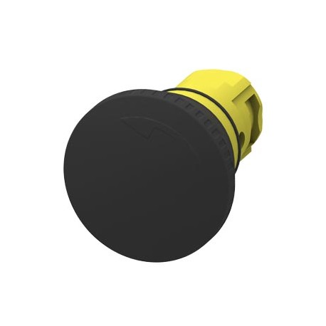 3SB2000-1AB01 SIEMENS EMERGENCY STOP mushroom pushbutton, 16 mm, round, plastic, black, latching, with rotat..