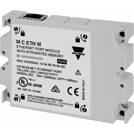 MCETHM CARLO GAVAZZI Il modulo di comunicazione Ethernet porta con built-in di memoria, per WM40