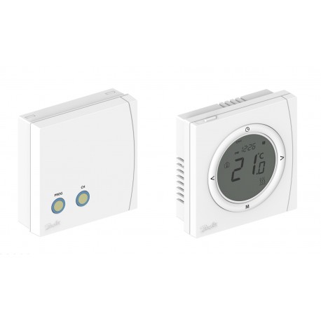 087N7936 DANFOSS HEATING TP5001RF G+ RX1-S Prog Stat RF + Rcv, V2