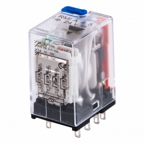 RMIA45110VDC CARLO GAVAZZI Relay industrial plug miniature 4-pin, Amperage 5 A, coil Voltage 110 VDC