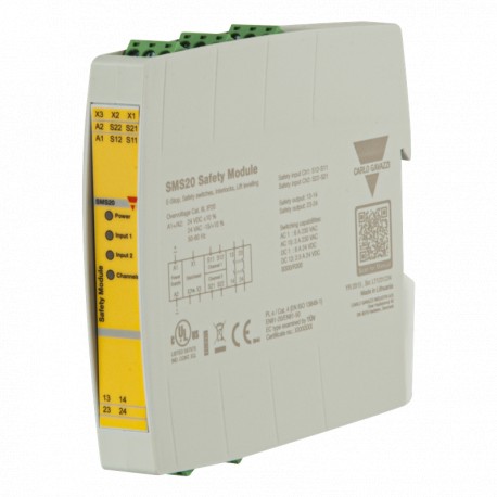 SMS20 CARLO GAVAZZI Module de sécurité Arrêt d’urgence / Nivellement des ascenseurs / Portes