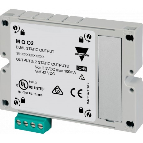 MOO2 CARLO GAVAZZI Modulo di uscita digitale, due uscite statiche (AC/DC Opto-Mos) SLOTA per WM20, WM30 e WM..