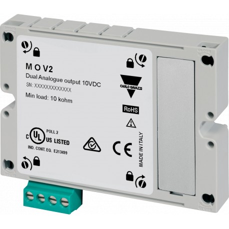 MOV2 CARLO GAVAZZI Modulo due uscite analogiche (+10 VDC) SLOTB a WM30 e SLOTA e/o SLOTB per WM40