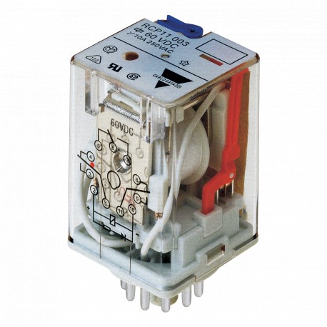 RCP1100324VDC CARLO GAVAZZI Relay industrial plug-in RCP to base undecal 3 contacts, Amperage 10 A, Voltage ..