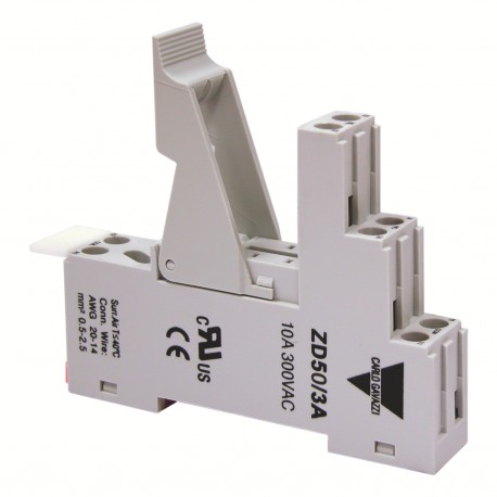 ZD503A CARLO GAVAZZI FUNÇÃO Para relés MZ / M15 / LC TIPO terminais de conexão de parafuso DIN Bases ferrovi..