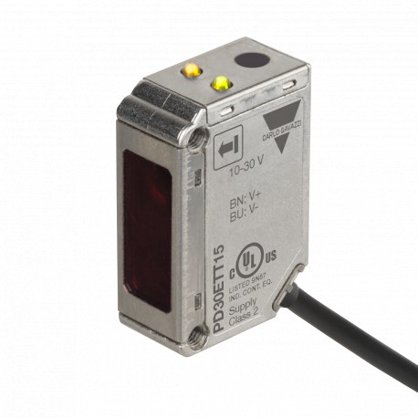 PD30ETT15 CARLO GAVAZZI Fotocélula barrera amplificador incorporado, Miniatura, acero VCC, potenciómetro en ..
