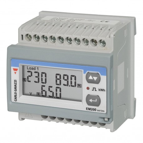 EM21072DAV63HOXPFBD CARLO GAVAZZI Energy meter electrical three phase, Display removable, intensity Input /5..