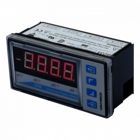 BD35 CARLO GAVAZZI Indicador digital modular com display de 3 1/2 dígitos, ou 3 dígitos + 0 fixo, Módulo UDM..