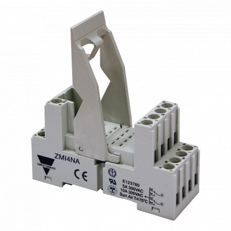 ZMI4NAS CARLO GAVAZZI Din Rail Socket Rmi-Em Relais Springassonbase