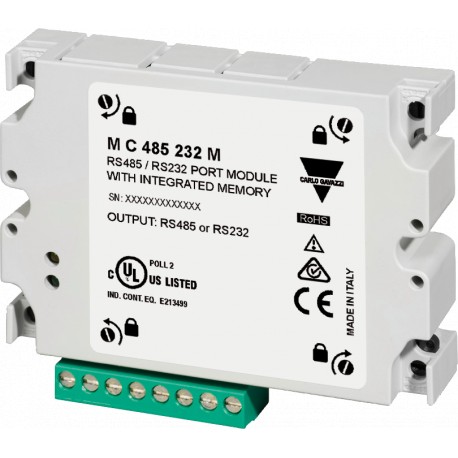 MC485232M CARLO GAVAZZI Módulo de comunicação, porta RS485 / RS232 com memória integrada, para WM40