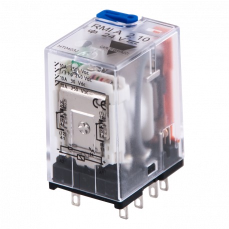 RMIA21048VDC CARLO GAVAZZI Relay industrial plug-in miniature 2 contacts, coil Voltage 48 VDC, Amps 10 To