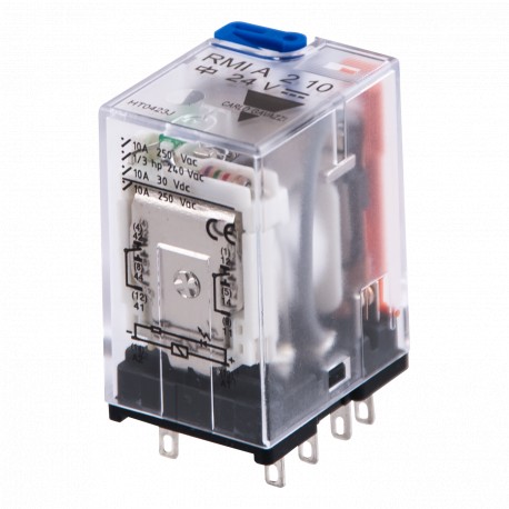 RMIA210110VDC CARLO GAVAZZI Relay industrial plug-in miniature 2 contacts, coil Voltage 110 VDC, Amperage 10..