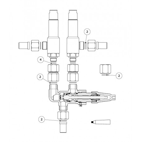 148F3068 DANFOSS REFRIGERATION Kit de démontage pour DSV10 / SFA10 (H)