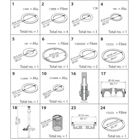 027F0561 DANFOSS REFRIGERATION PML 100 Overhaul kit