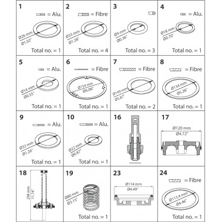027F0571 DANFOSS REFRIGERATION Kit di revisione PMLX 80