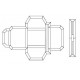 027B2033 DANFOSS REFRIGERATION SV 1-3 Conector piloto 3/8 em flare