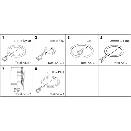 148B6068 DANFOSS REFRIGERATION Kit de reparo para SVL DN 150