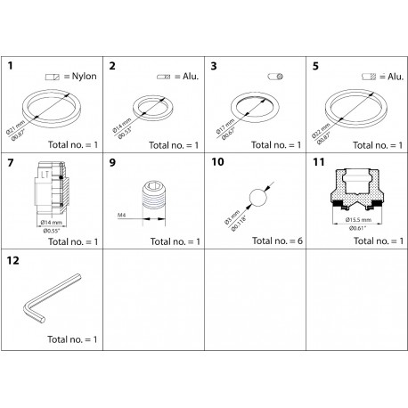 148B6150 DANFOSS REFRIGERATION SVA Overhaul kit DN 6-10