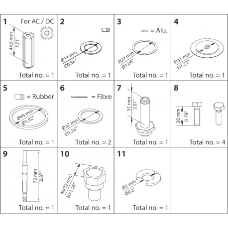 032F2338 DANFOSS REFRIGERATION Kit de révision EVRA / EVRS 15
