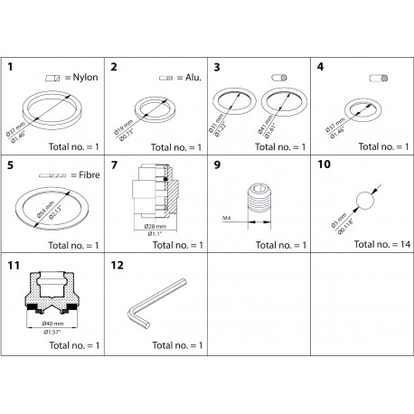 148B6152 DANFOSS REFRIGERATION Kit de Revisão SVA DN 25-40