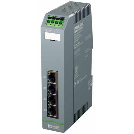 58821 MURRELEKTRONIK Xelity 4TX managed switch 4 portas 1000Mbit ProfiNet IP20