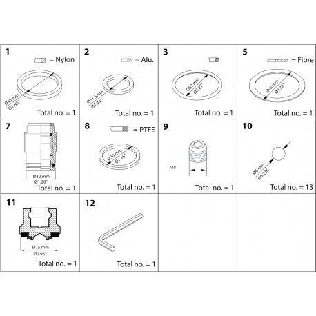 148B6155 DANFOSS REFRIGERATION Kit de Revisão SVA DN 80
